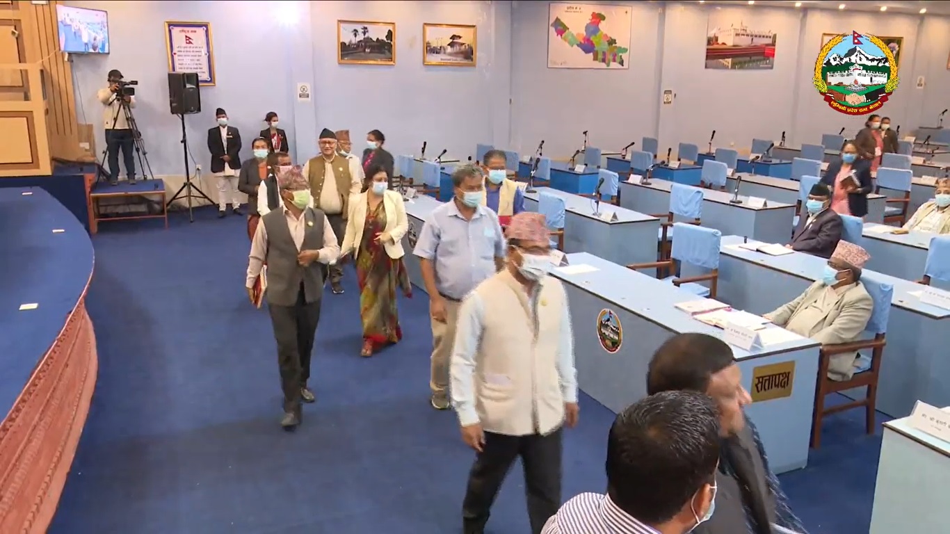 विपक्षी गठबन्धनले बहिस्कार गरेपछि लुम्बिनी प्रदेश सभाको बैठक स्थगित